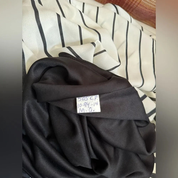 NWOT Eva Franco skater style dress silky stripes Sample Sz 0 - Picture 4 of 8